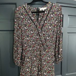 loft floral long sleeve romper size small